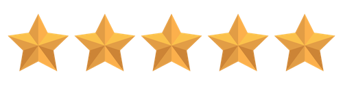 Five gold stars illustrating SunLife Gutters Orlando Google score